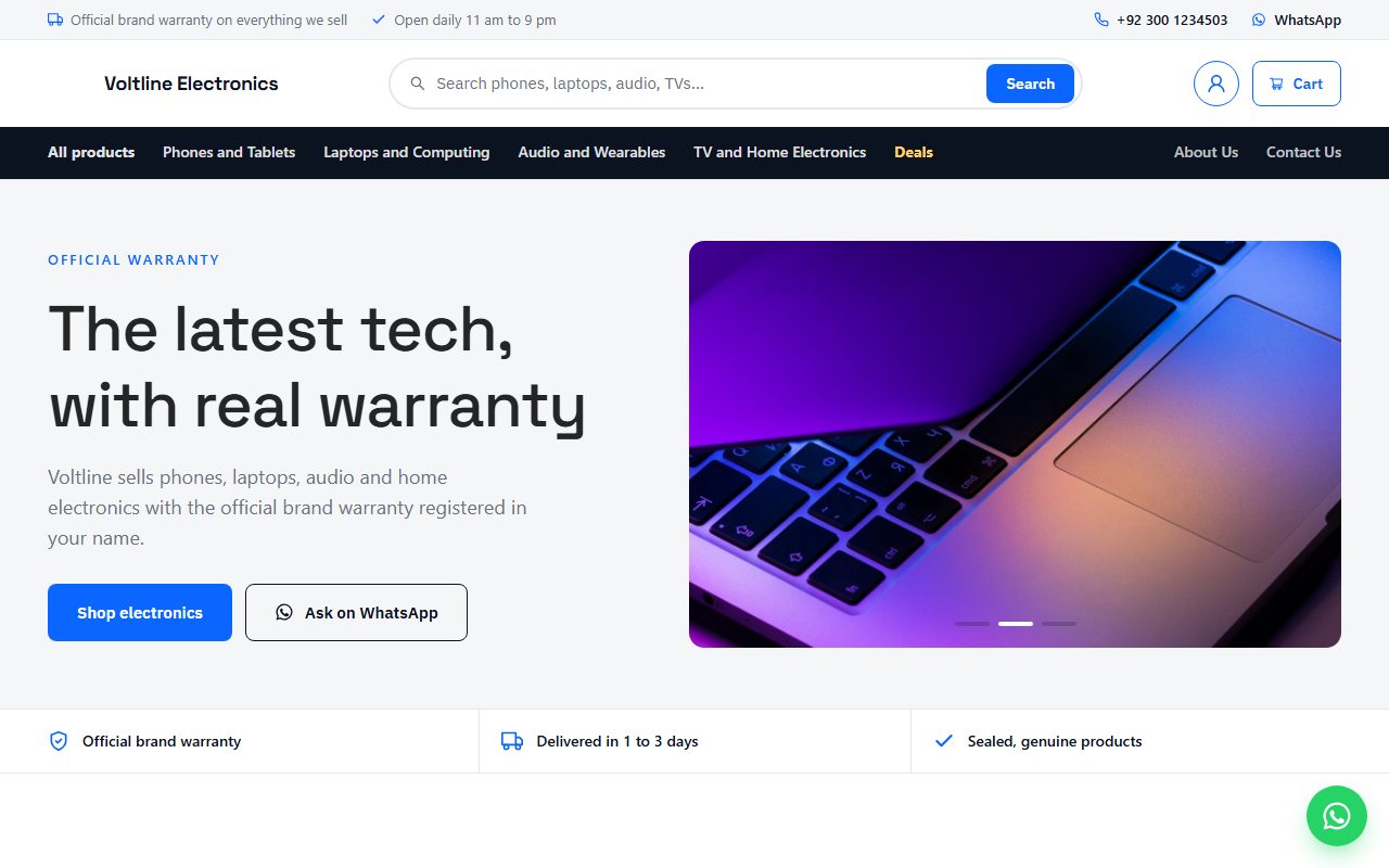 Voltline Electronics home page