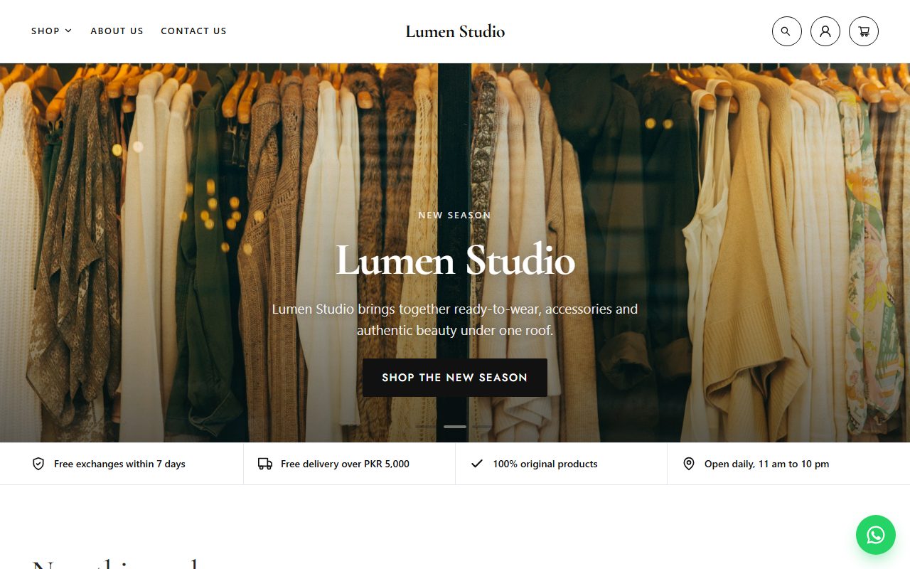 Lumen Studio home page