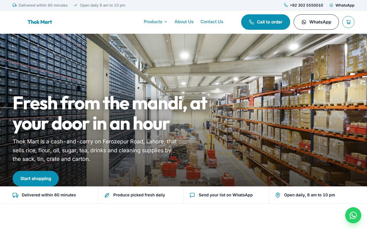 Thok Mart home page