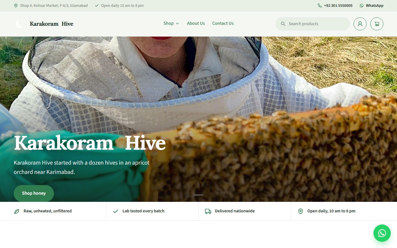 Karakoram Hive home page