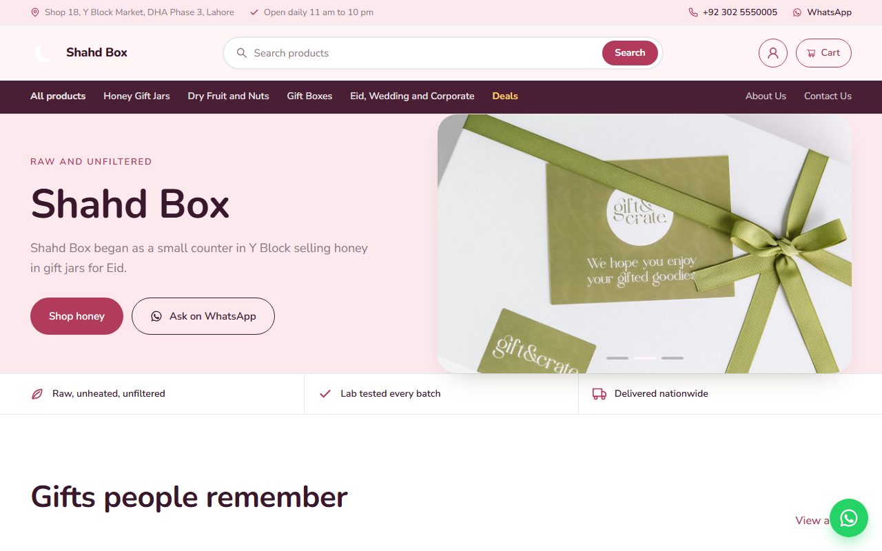 Shahd Box home page