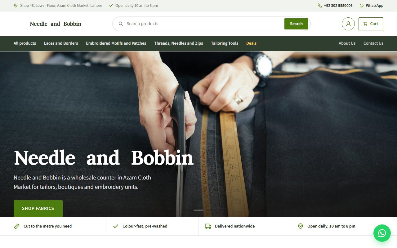 Needle and Bobbin home page