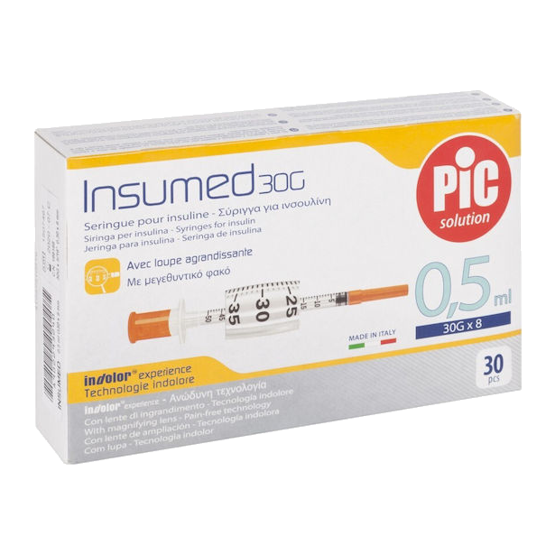 Insumed 31G Insulin Syringe 0.3ml (Pack of 30)